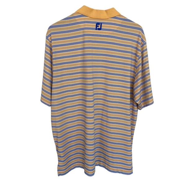 FootJoy Orange and Blue Striped Polo - Large - Picture 3 of 4